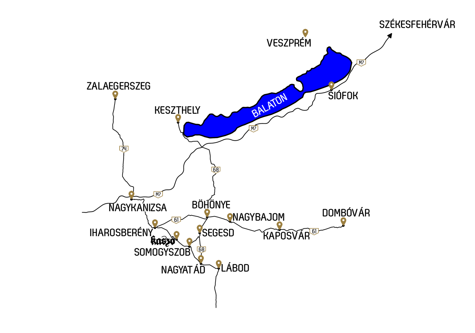 Kaszó térkép