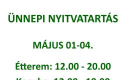 Főherceg Fogadó Ünnepi Nyitvatartás