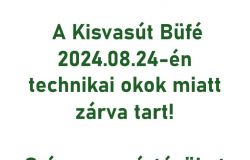 Kisvasút Büfé zárva